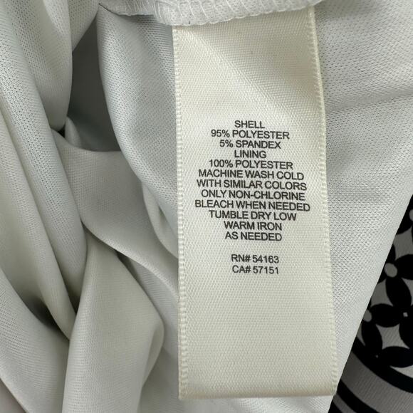 Eliza J Size 6 Elbow Length Sleeves Dress Black White Pink‎ Anti Wrinkle Travel - Picture 4 of 4